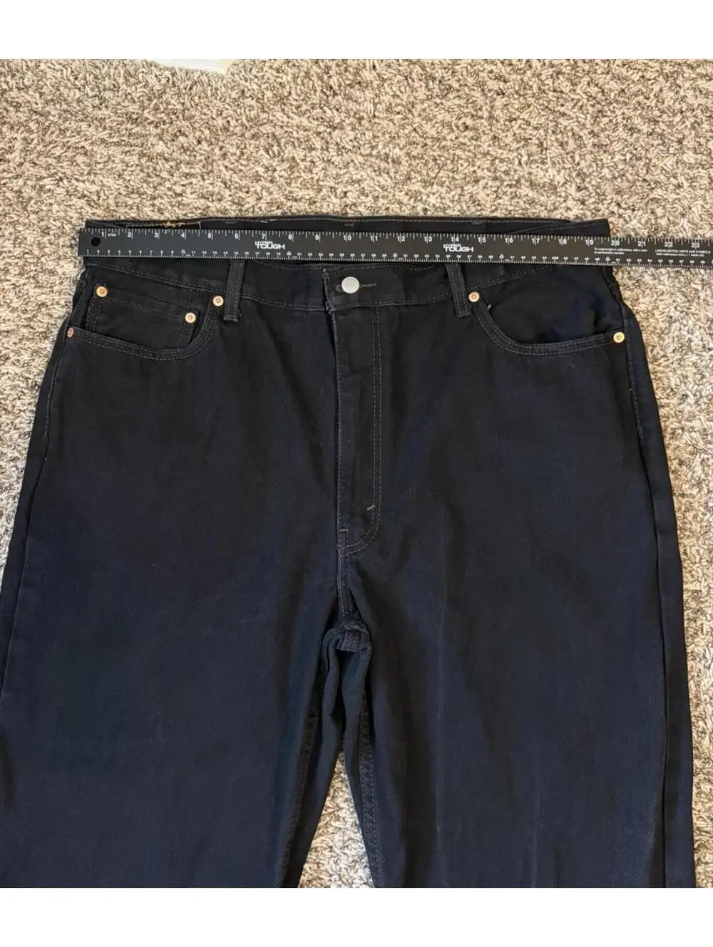 Levi's Men's 550 Black Relaxed Fit Jeans Size 42x32